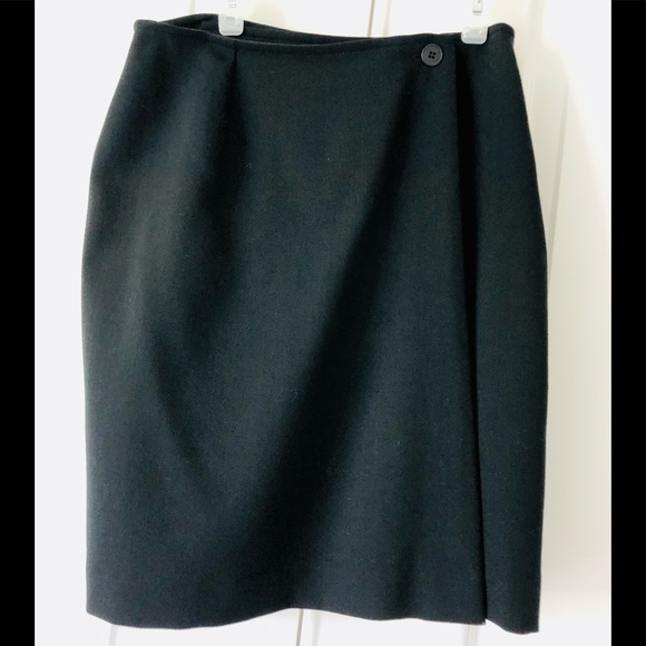 INC black Faux Suede White diagonal stitching plaid design bias cut mini size 6 - Picture 13 of 15